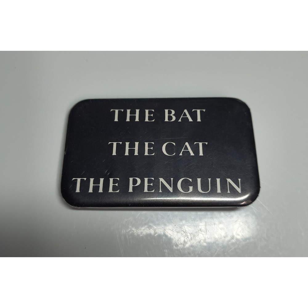 Vintage DC Comics The Bat The Cat The Penguin Pin Pinback Button Batman Movie